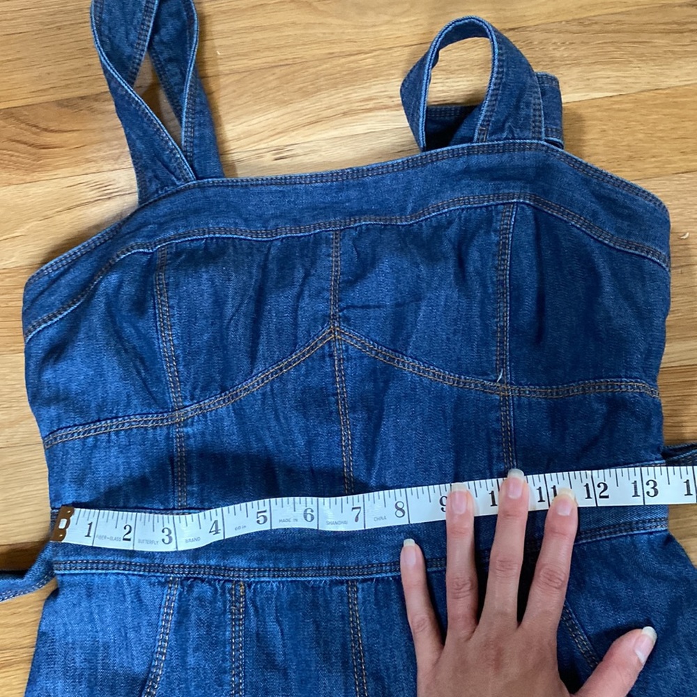 Anthropologie Pilcro Denim Blue Wide-Leg Jumpsuit - Picture 11 of 12